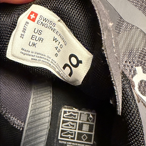 On Running Women’s Charcoal and Pink Athletic Shoes - Picture 7 of 7